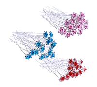 FOMIYES 20piezas Horquillas Adornos Pelo Boda Color Rojo Pinzas u Forma De Rosa Con Cristales Accesorios Para Cabello Novia Invitada Fiesta Elegante