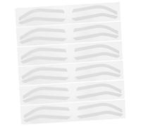 FOMIYES 24 Pares Plantillas de Silicona para Cejas Adhesivas y Reutilizables para Moldear y Diseñar Cejas para Maquillaje Diario y Delineado