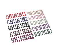 FOMIYES 240 Piezas Uñas Postizas Cortas Presión Desmontables Accesorio Para Decoración De Uñas Puntas Para Postizas Para Eventos Especiales