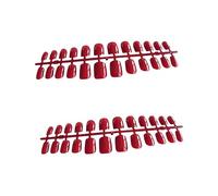 FOMIYES 240 Piezas Uñas Postizas Rojas Puntas De Uñas Falsas Colores Ataúd Uñas Postizas Uñas Postizas Con Pegamento Accesorios Para Uñas Uña Falsa Uñas Pegatinas Uña Corta Artificial 3d
