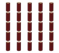 FOMIYES 25 Fundas Termorretráctiles para Botellas de Vino 30mm, Tapa de Sellado Fácil de Abrir Pestaña Desprendible, Color Rojo para Elaboración Casera y Conservación del Vino