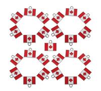 FOMIYES 25 Unidades Colgante de Aleación Colores Vivos Diseño Único de Hoja de Arce y Bandera de Canadá, para Llaveros y Recuerdos de Patrióticos