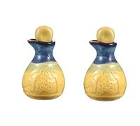 FOMIYES 2juegos Botella De Cerámica Para Aceites Esenciales Tapón Frascos Decorativos Multi-funcionales Para Aromaterapia y Perfumes Diseño Elegante y Práctico