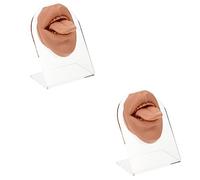 FOMIYES 2juegos Modelo De Cara Simulada Con Lengua y Boca Falsas Para Práctica De Perforación Accesorio De Exhibición Para Joyas Diseño Realista y Portátil