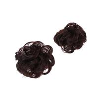 FOMIYES 2piezas Anillo Peluca Moño Sintético Herramienta Planchas Tocado Creativo Color Oscuro Resistente