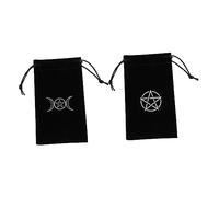 FOMIYES 2piezas Bolsa De Tela Cordón Para Del Tarot Diseño Pentáculo Para Principiantes Práctica y Ligera
