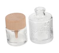 FOMIYES 2piezas Botella de Vidrio para Aromaterapia Frascos Difusores de Perfume Vacíos Contenedores de Vidrio para Aceites Esenciales Decoración de Fragancias Hogar para Dormitorio