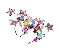 FOMIYES 2piezas Diadema Colorida Brillante Estrellas de Gemas de Imitación para Celebraciones de Nochevieja Accesorios de Feliz Año para Combinar Varios Atuendos