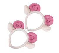 FOMIYES 2piezas Diadema De Oveja Cuernos Para Maquillaje y Cosplay Accesorio Adorable y Ligero Para Lavado De Cara y Fiestas Diseño De Granja