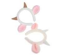 FOMIYES 2piezas Diadema De Oveja De Peluche Para Niño Niña Con Orejas y Cuernos Adorables Accesorio Divertido Para Fiestas y Actuaciones Infantiles Diseño De Cuento De Hadas