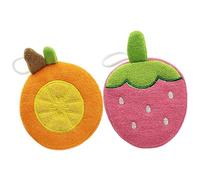 FOMIYES 2piezas Esponjas De Baño Para Bebés Estilo Fruta Fresa Cepillo Exfoliante Para Pequeños Masaje y Limpieza Segura Pack De Para Bautizos y Cumpleaños