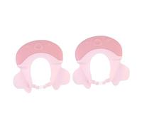 FOMIYES 2piezas Gorro De Baño Para Bebés y Niño Niña Gorro De Champú y Práctico Protección Ocular y Auditiva Para Lavado y Corte De Cabello Color Rosa