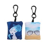 FOMIYES 2piezas Kit De Paños Limpiadores Para Gafas y Monitores De Ordenador Llavero Para Fijación Segura De Fibra Lavable y Reutilizable Adecuado Para Uso Diario