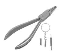 FOMIYES 2piezas Kit De Reparación De Gafas Alicates De Punta Plana y Curva Herramientas De Acero Inoxidable Duraderas Para Reemplazo De Almohadillas Nasales y Reparaciones El Hogar