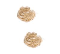FOMIYES 2piezas Moño Postizo De Cabello Rizado Para Mujer Coletero De Volumen Para Peinados Elegantes