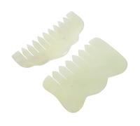 FOMIYES 2piezas Peine De Masaje Para Cabelludo Herramienta De Raspado Gua Sha Peines De Jade
