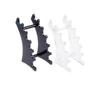 FOMIYES 2piezas Soporte Expositor Acrílico Para Maquillaje y Escritorio Negro y Transparente Diseño Inclinado Para Pinceles Lapiceros y Artículos De Manicura Organizador Compacto Para