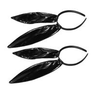 FOMIYES 2piezas Tocado Decorativo Festivo de Halloween Diadema Negra de Cuero Artificial Orejas de Conejo para Mujer Accesorios de Disfraces para Fiestas de Cosplay y Fotografía