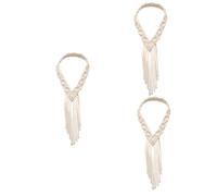 FOMIYES 3 Diademas Tejidas Elegantes Para Mujer Envolturas De Macramé Cuerda De Algodón Natural Decoración Para El Cabello Para Fotografía De Viajes