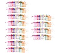 FOMIYES 3 Juegos Bolsa De Malla Mini Bolsas De Bolsas Organizadoras Para Viajar Almacenaje De Almacenaje De Gasa De Con Cordón Tela 100 Uds * 3