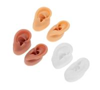 FOMIYES 3 Modelo de Oreja Silicona Suave para Práctica Profesional de Perforación y Acupuntura Cuerpo Realista Colores Portátil y Compacto para Entrenamiento