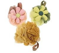 FOMIYES 3 Piezas Bola De Baño De Flores Esponja De Ducha Loofahs Corporales Para Exfoliar La Ducha Depuradores Corporales De Lufa Educación Física Lindo Flor De Baño Recién Nacido