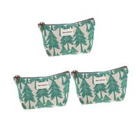 FOMIYES 3 Piezas Bolsa De Cosméticos Bordada Cartera Pequeña para Billetera Portátil Bolsa De Almacenamiento Bolsas De Dinero con Bolso De Cosméticos Sabana De Algodon