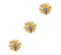 FOMIYES 3 Piezas Broche De Abeja Margarita Broches y Alfileres Para Mujer Broche De Girasol Sostenedor Del Anillo De Servilleta Broches De Broche De Abejas Aleación Golden