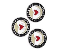 FOMIYES 3 piezas Broche Redondo Decorativo para Ropa de Voluntario con Aleación Resistente de Colores Aleatorios para Fiestas Color Aleatorio Color Aleatorio