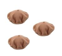 FOMIYES 3 Piezas Clásico Boina Francesa de Lana para Mujer Cálida y Resistente Vintage Adaptable para Invierno