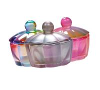 FOMIYES 3 Piezas Copas De Cristal Para Manicura Plato Profissional Para Uñas Vaso Multifunción Para Decoración De Uñas Accesorios De Limpiador