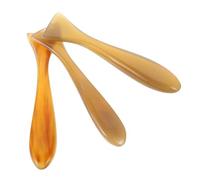 FOMIYES 3 Piezas de Raspador Facial de Cuerno de Búfalo Natural Hecho a Mano Palitos de Gua Sha Portátiles para El Cuidado de La Piel