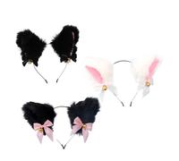 FOMIYES 3 Piezas Diadema Con Orejas De Gato Traje Diadema Con Orejas De Ardilla Fornido Aros Para El Cabello Diademas Con Orejas De Leopardo Diademas De Felpa K Piel De Conejo