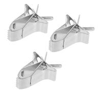 FOMIYES 3 Piezas Pinzas de Acero Inoxidable para Jaulas de Pájaros Diseño Simple y Duradero, Accesorio Adecuado para Alimentación de Canarios y Aves en Jaulas