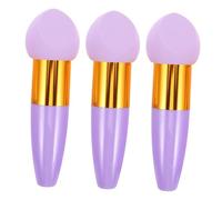 FOMIYES 3 Piezas Puff de barra biselada facial utensilio para aplicar algo polvo esponja maquillaje esponja para mezclar cosméticos esponja de maquillaje grande tubo de aluminio Púrpura