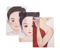 FOMIYES 3 Piezas Reusable Face Painting Practice Boards Washable Makeup Templates Realistic Human Face Shape For Festivals Parties Art Classes Beginners