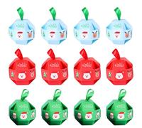 FOMIYES 30 Piezas Cajas de Dulces Navideñas para Obsequio Caja de Obsequio de Navidad Colores Surtidos para Dulces la Nochebuena Color Aleatorio