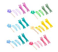 FOMIYES 30 Piezas Conjunto de Horquillas Cruzadas para Niña Diseño de Flores Horquilla Cruzada de Color Crema Textura de Miga de Pan para Uso Diario el Cabello