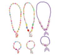 FOMIYES 3juegos Pulsera De Cuentas Para Kit De Joyería Para Niñas Collares y Pulseras De Estilo Aleatorio Conjunto De Bisutería Para Niñas Obsequio De Cumpleaños