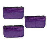 FOMIYES 3piezas Bolsa De Viaje De Múltiples Compartimentos Organizador De Maquillaje y Artículos Personales Gran Capacidad para Viajes y Uso Diario Color Morado