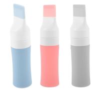 FOMIYES 3piezas Botellas Aplicadoras De Aceite Para Cabello De Botellas Portátiles Con Peine Para Tinte y Silicona De Alimenticio Colores Rosa Azul y Gris