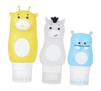 FOMIYES 3piezas Botellas De Silicona Vacías Para Salsa Loción Viaje Cosméticos Pequeñas Prácticas