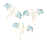 FOMIYES 3piezas Broches De Dinosaurio De Metal Para Solapa Broches De Dragón Volador Decorativos Para Ropa De Mujer Para Mochila De Dinosaurio Esmaltados