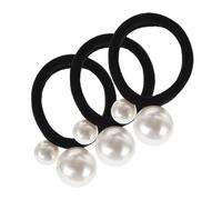 FOMIYES 3piezas Cinta Pelo Perlas Coleteros Elásticos Para Mujeres y Niñas Accesorios De Moda Para Peinados Elegantes