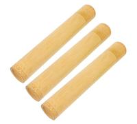 FOMIYES 3piezas Estuche De Viaje para Cepillos De Dientes Portacepillos Cilíndricos De Bambú Organizador Simple