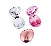 FOMIYES 3piezas Estuche Lentillas Chapado Caja para Lentes Cerradura para Viaje Unidades Diseño Moderno