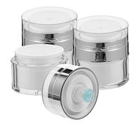 FOMIYES 3piezas Frascos Vacíos Rellenables para Crema y Lociones De Tarros Prácticos De Viaje Botellas De Almacenamiento De Cosméticos con Bomba Airless para y