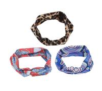 FOMIYES 3piezas Sombrero Turbante Bohemio Diademas Diademas Anchas de Moda para Mujer Diseño de Máscara Tocados Anchos Pelo Banda Elástica Decoración Elegante Cabello