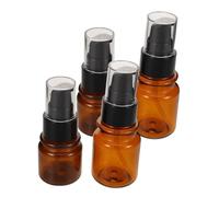 FOMIYES 4 Envases Para Artículos De Tocador Dispensador Portátil Para Emulsión Ligera Reutilizable Vacía Y Rellenable Para El Cuidado Corporal Mini Ml Facial Aceite Marrón Lavado