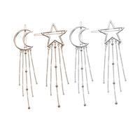 FOMIYES 4 Horquillas Geométricas Estrellas y Pinzas Huecas Para El Pelo Accesorios De Cabello Para Mujer Dorada y Plateada Estrella Dorada y Plateada